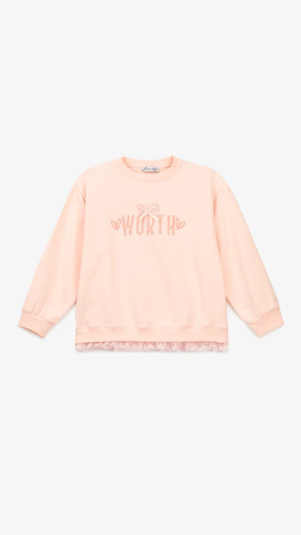 Свитшот с принтом для девочки First Kids M-198 116 см Розовый