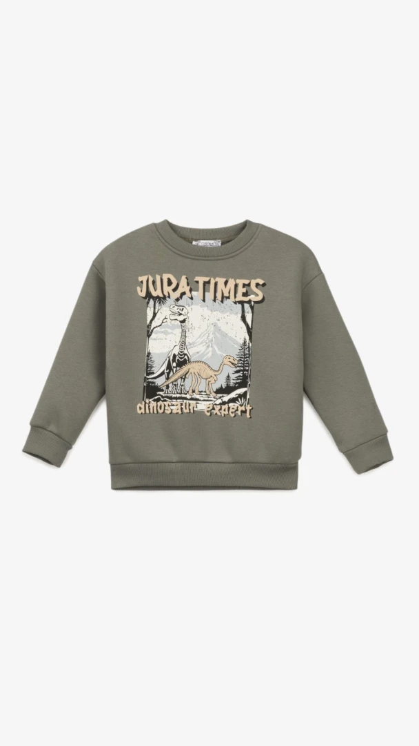 Світшот з принтом для хлопчика First Kids M-186 92 см Хакі