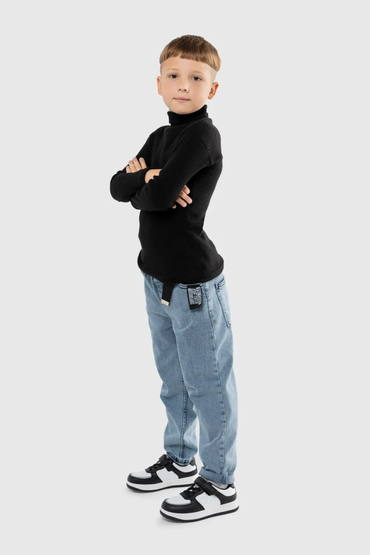 Водолазка однотонная Happy Kids 58 110 см Черный (2000989741541W)  Фото №7