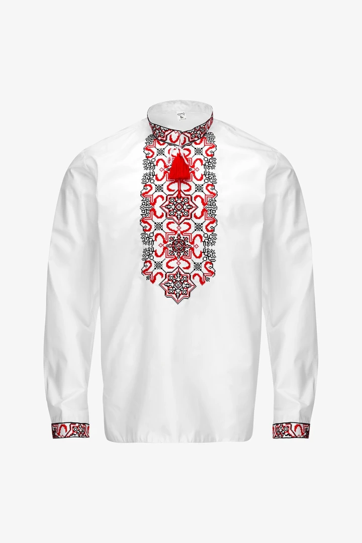 Вишиванка чоловіча  Полковник S Біло-червоний  Фото №6