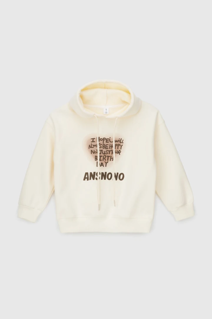 Худі з принтом для дівчинки Kai-Kai 99831 110 см Молочний (2000990108234W)  Фото №5