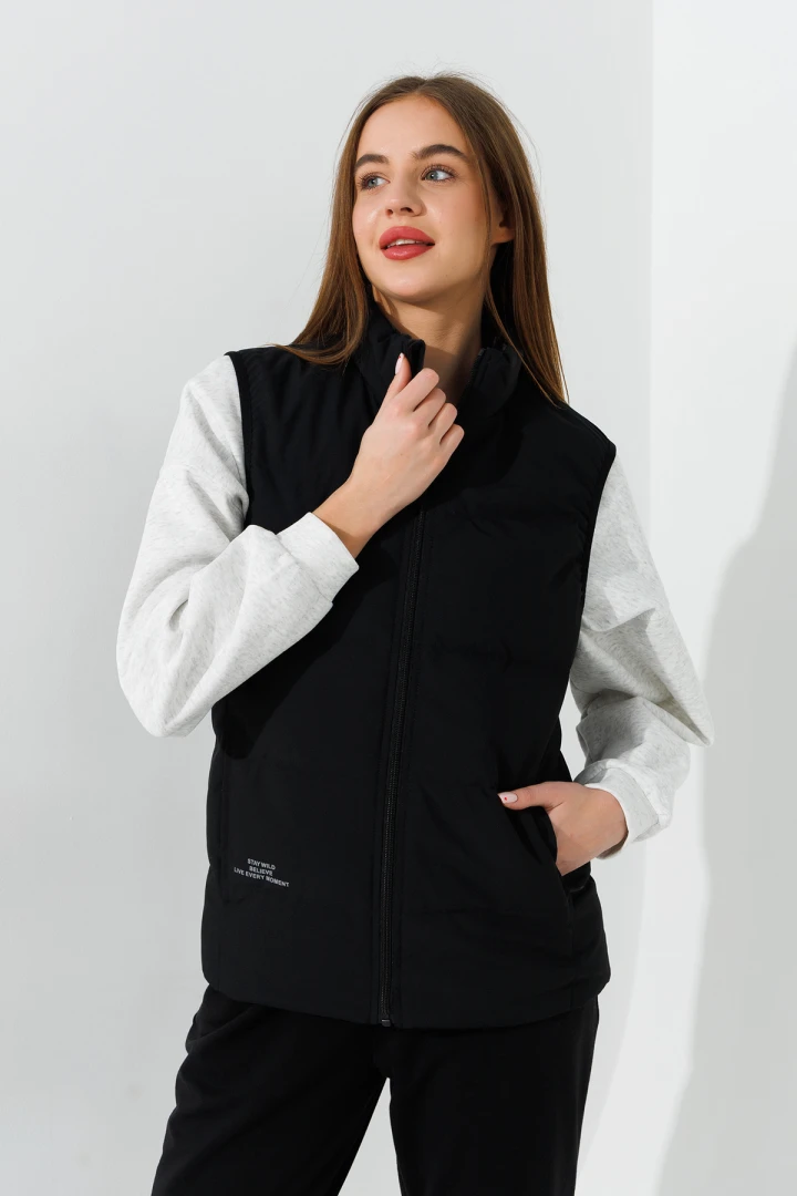 Жилет плащевка женский W23-05 2XL Черный  Фото №1