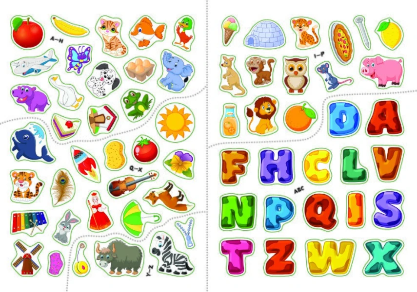 Книга &quot;Первые развивающие наклейки. English ABC. 65 наклеек&quot; 3644 (9789669873644)  Фото №1