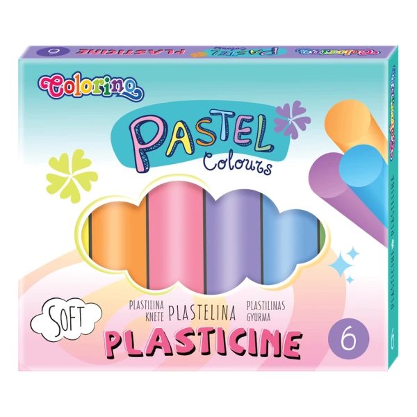 Пластилін 6 кольорів PASTEL COLORINO Malevaro 84972PTR (5907620184972)(SC)  Фото №0