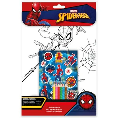 Набір розмальовок з наліпками та олівцями SPIDERMAN SP50019 Різнокольоровий (8435507873307)  Фото №0