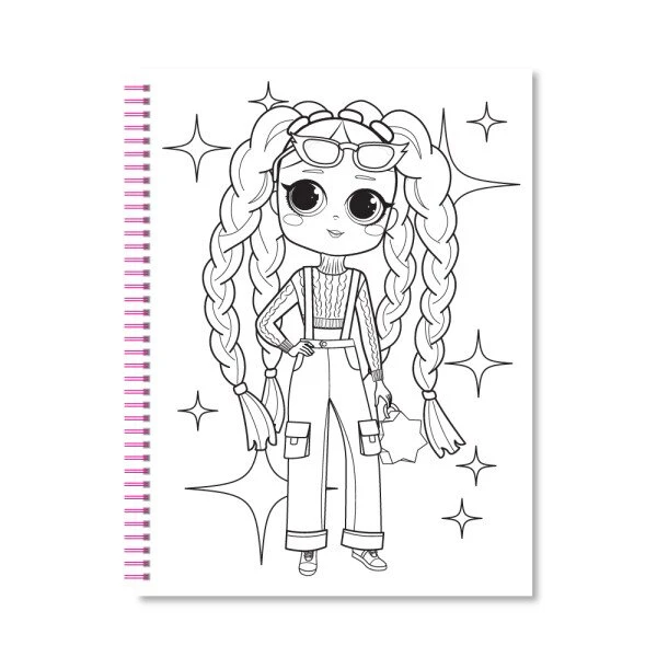 Набор для творчества серия «COLORING FUN» раскраска с карандашами на пружине «Для девочек» Апельсин НТ-39-01 Разноцветный  Фото №1