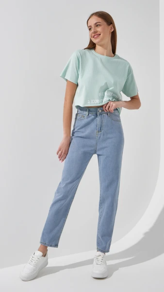 Джинси Mom Fit жіночі  801 S Блакитний  Фото №0