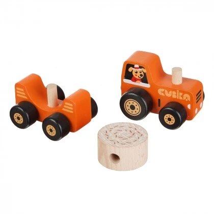 Деревянная игрушка Cubika Трактор 15351 (2000903532521)  Фото №1