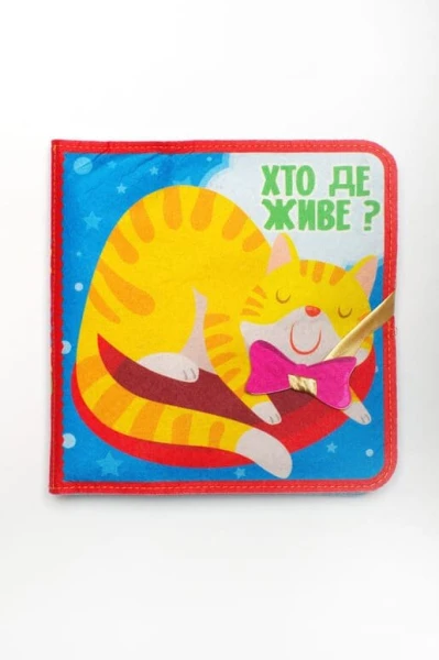Фетровая книга «Кто где живет?» 3976 Разноцветный  Фото №0