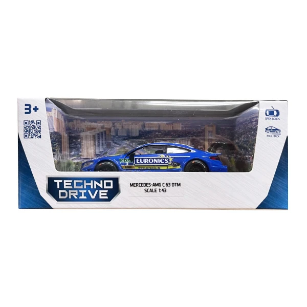 Автомодель Mercedes-AMG C63 DTM TechnoDrive 250355 Синій (6900007377249)  Фото №1