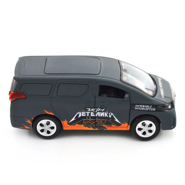 Автомодель &quot;Шеврони Героїв&quot; Toyota Alphard &quot;Загін метеликів&quot; TechnoDrive KM6011 Темно-сірий (6974465201842)  Фото №11
