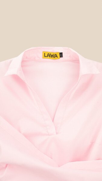 Купити Блуза однотонна жіноча LAWA WTC02465 S Світло-рожевий Артикул: 2000999540615 Фото №8