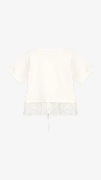 Блуза трикотажна для дівчинки Aura Style 862 116 см Молочний  Фото №7