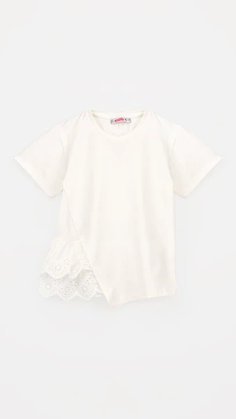 Блуза трикотажна для дівчинки Aura Style 864 140 см Молочний  Фото №5