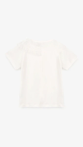 Блуза трикотажна для дівчинки Aura Style 867 116 см Молочний  Фото №7