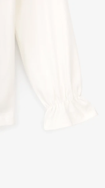 Блуза трикотажна для дівчинки Aura Style 870 122 см Молочний  Фото №8