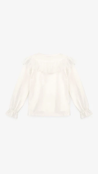 Блуза трикотажна для дівчинки Aura Style 870 122 см Молочний  Фото №9