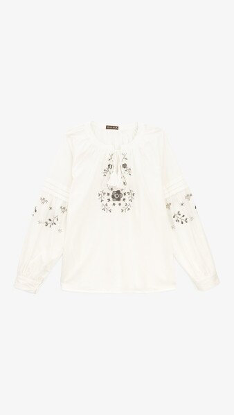 Купить Блуза с принтом женская GENUA G01104-0007 M Белый Артикул: 2000999449178 Фото №8