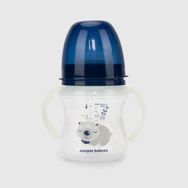 Пляшка антиколікова Canpol Babies 35/236_blu Easystart Sleepy Koala з широким отвором 120 мл Блакитний (2000990204127)  Фото №0