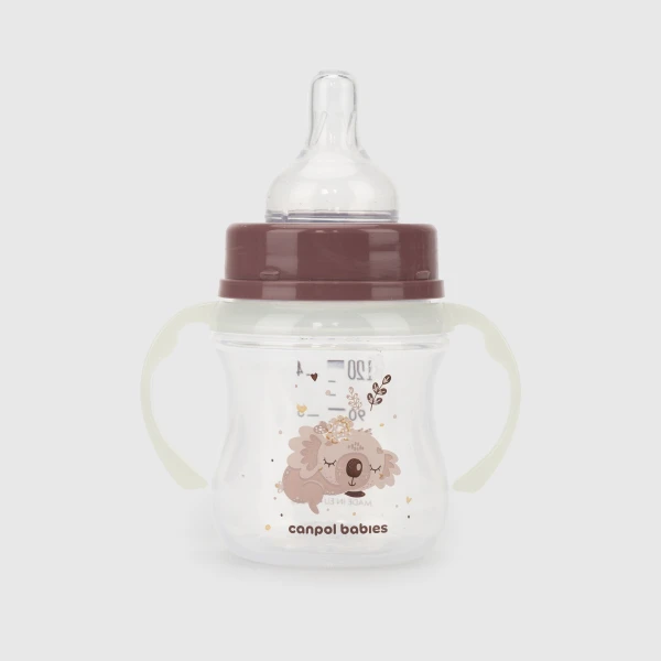 Пляшка антиколікова Canpol Babies 35/236_pin Easystart Sleepy Koala з широким отвором 120 мл Рожевий (2000990204158)  Фото №3