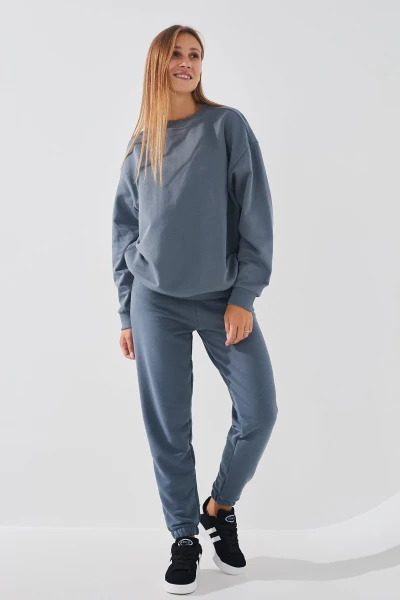 Свитшот однотонный женский On me Onme-02 baza XS Графитовый (2000990760364D)  Фото №0