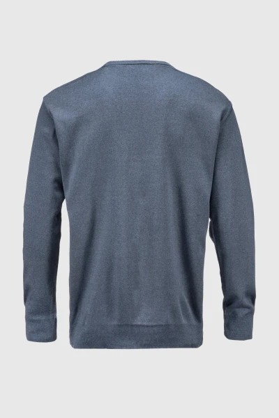 Джемпер однотонний чоловічий Akin Trico 1126 4XL Джинсовий (2000990710017D)  Фото №2