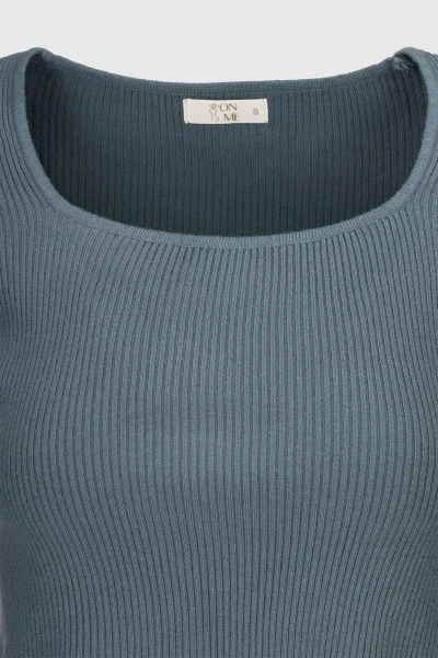 Джемпер однотонний жіночий 6618 S Темно-сірий (2000990336941D)  Фото №9