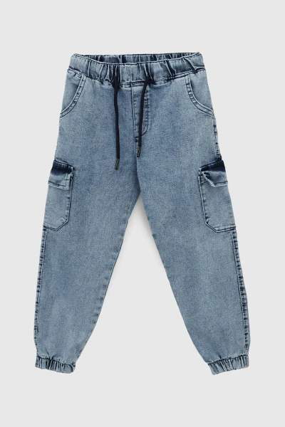 Джинси Joggers карго для хлопчика Pitiki 9014 98 см Синій (2000990731654D)  Фото №0