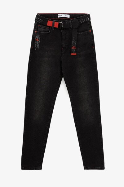 Купити Джинси Mom Fit жіночі Zeo Basic 2260 34 Чорний Артикул: 2000990956170 Фото №6