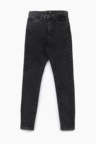 Джинсы Slim Fit женские On me 3103 baza 32 Темно-серый (2000989542063D)  Фото №5