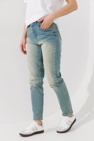 Купити Джинси Mom Fit жіночі Zeo Basic 4155 34 Синій Артикул: 2000990955197 Фото №2