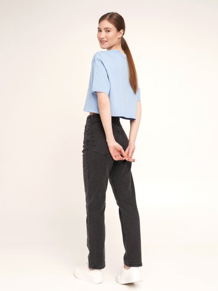 Купити Джинси Regular fit жіночі LAWA WBC02367 34 Графітовий Артикул: 2000990481351 Фото №2
