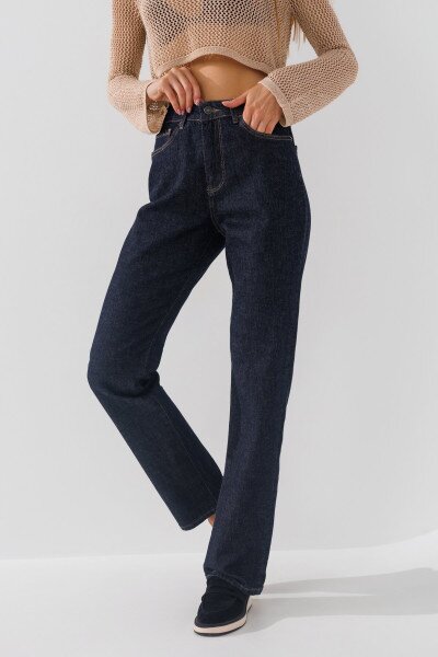 Купити Джинси Regular fit жіночі Zeo Basic 4416 34 Темно-синій (2000990723796D) Артикул: 2000990723796 Фото №1