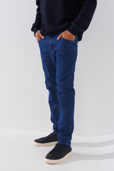 Купити Джинси Slim Fit чоловічі 2270 27 Синій (2000990729446D) Артикул: 2000990729446 Фото №3