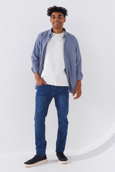 Купити Джинси Slim Fit чоловічі 2271 27 Синій (2000990729361D) Артикул: 2000990729361 Фото №1