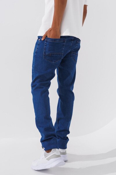 Купити Джинси Slim Fit чоловічі 2323 27 Синій (2000990729521D) Артикул: 2000990729521 Фото №4