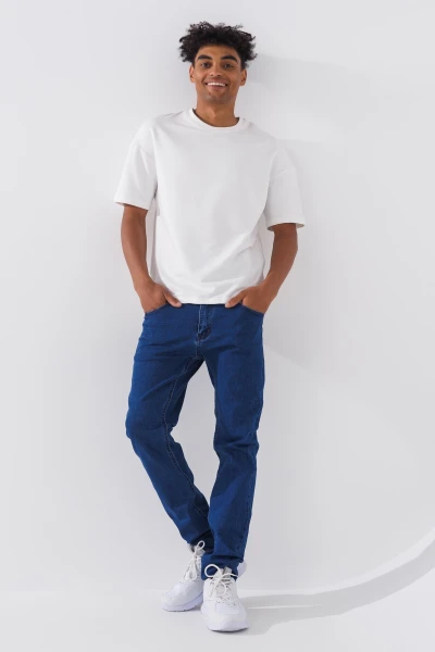 Джинси Slim Fit чоловічі 2323 27 Синій (2000990729521D)  Фото №0