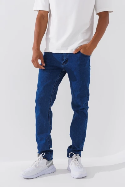 Джинси Slim Fit чоловічі 2323 27 Синій (2000990729521D)  Фото №2