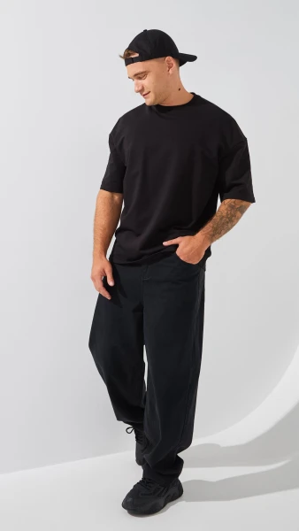 Джинси Baggy Fit чоловічі  W015 30 Чорний  Фото №2