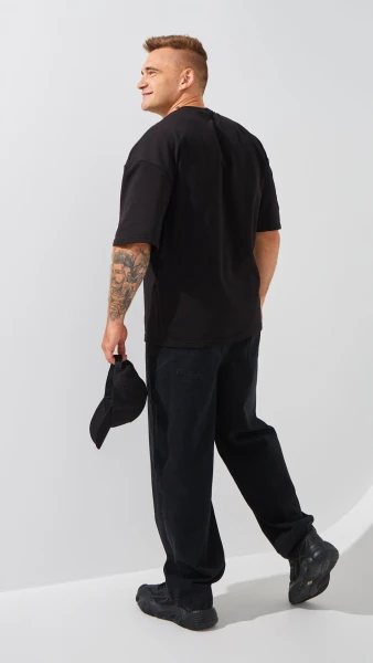 Джинси Baggy Fit чоловічі  W015 30 Чорний  Фото №3