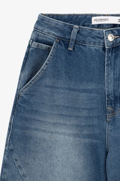 Купить Джинсы Baggy женские On me 4631 36 Синий Артикул: 2000991070998 Фото №2