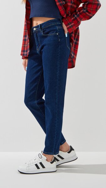 Купити Джинси Mom Fit жіночі  1319 25 Синій Артикул: 2000999170591 Фото №3