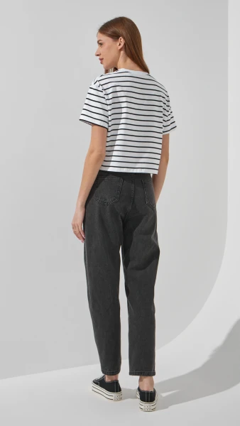 Джинсы Mom Fit женские 801 S Серый  Фото №3