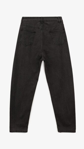 Купити Джинси однотонні Mom Fit жіночі 1907 M Сірий Артикул: 2000999193088 Фото №11