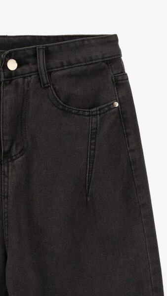 Купити Джинси однотонні Mom Fit жіночі 1907 M Сірий Артикул: 2000999193088 Фото №8