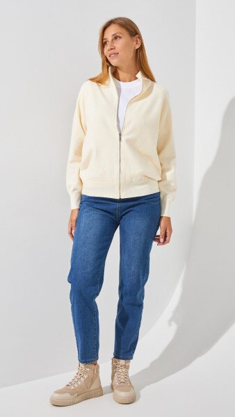 Купити Джинси однотонні Mom Fit жіночі 1908 S Синій Артикул: 2000999193200 Фото №1