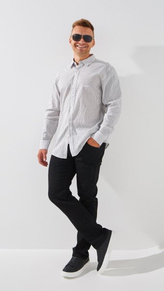 Купити Джинси Regular Fit чоловічі 5108-1 30 Чорний Артикул: 2000999243424 Фото №1