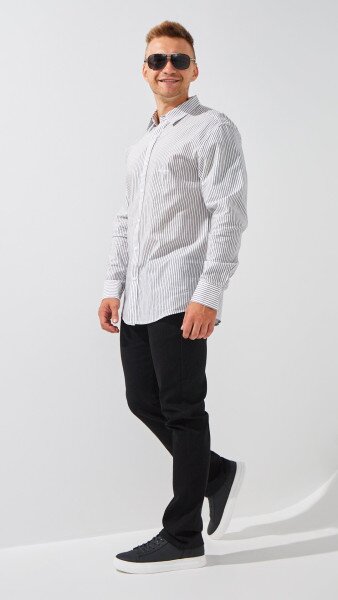 Купити Джинси Regular Fit чоловічі 5108-1 30 Чорний Артикул: 2000999243424 Фото №3