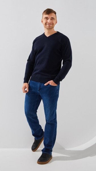 Купити Джинси Regular Fit чоловічі  HB500 28 Темно-синій Артикул: 2000999193705 Фото №2