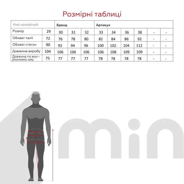 Джинси Slim Fit чоловічі W008-6 29 Темно-сірий  Фото №11